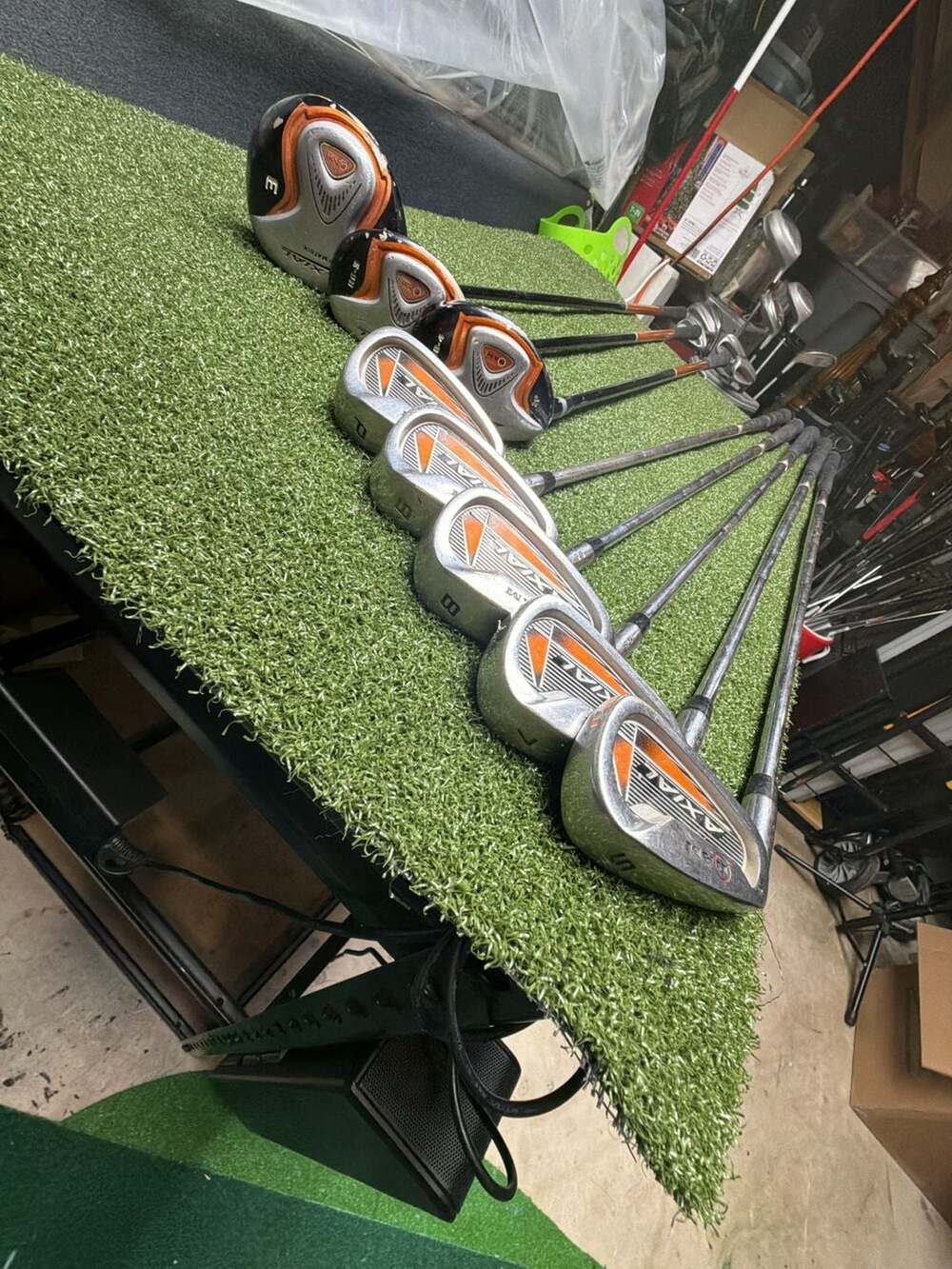 Left handed Ram Axial Golf Club Set Irons Woods Graphite Orange